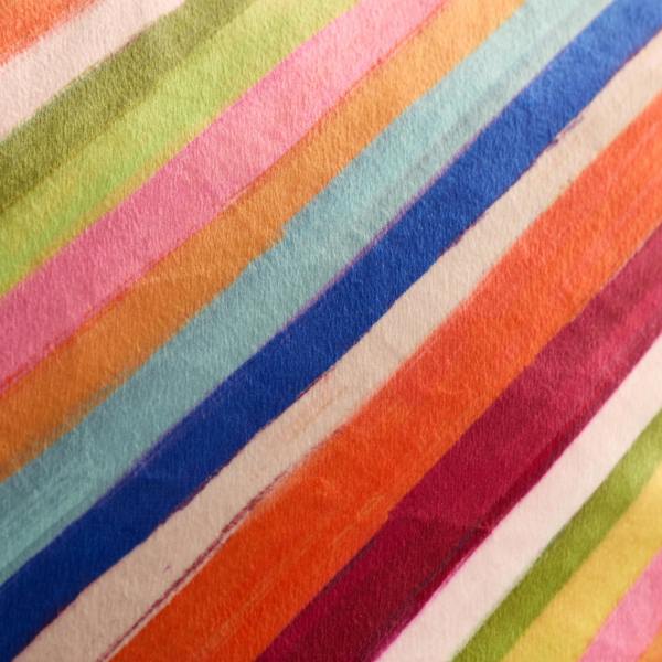 Sophie Robinson Darling Diagonal Stripe Reversible Filled Cushion Bright