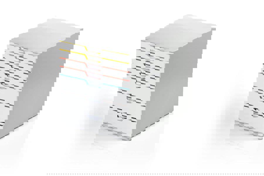 Durable VARICOLOR MIX Desktop Organiser 7 Drawer Colour Coded Storage | A4+