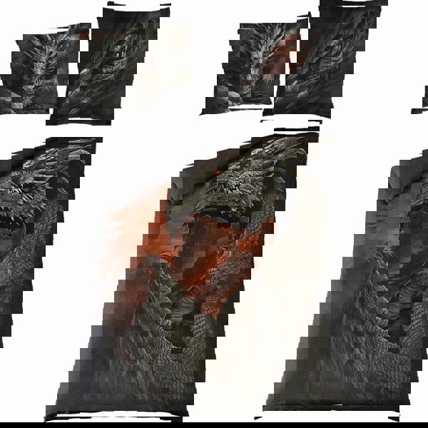 MAJESTIC DRACO - Double Duvet Cover + UK And EU Pillow case