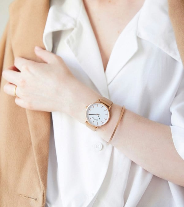 Votch Rose Gold & Tan Watch | Moment