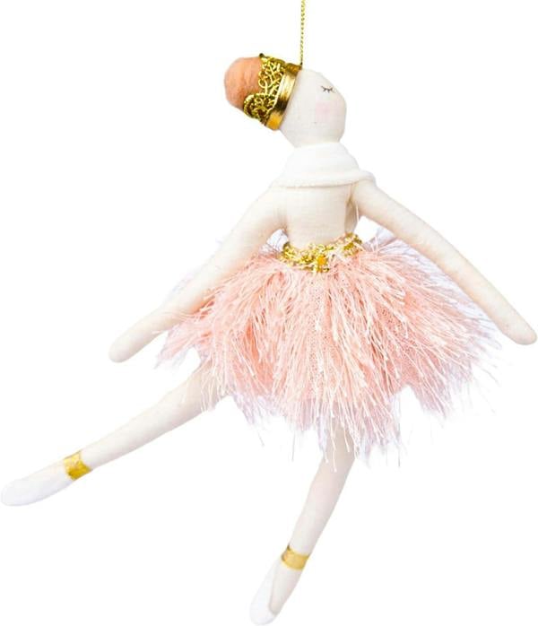 2cm Light Pink Ballerina Doll Christmas Tree Hanging Decorations, Pack of 3 image 4