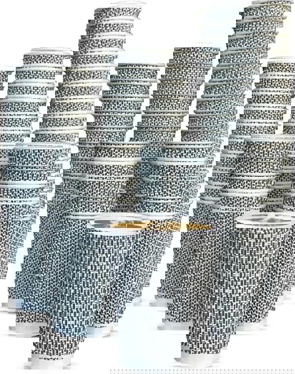 ECONX 8oz Coffee Paper Cup VIP Designed 3PLY Disposable Coffee Cup for Takeaway Hot Drinks Black