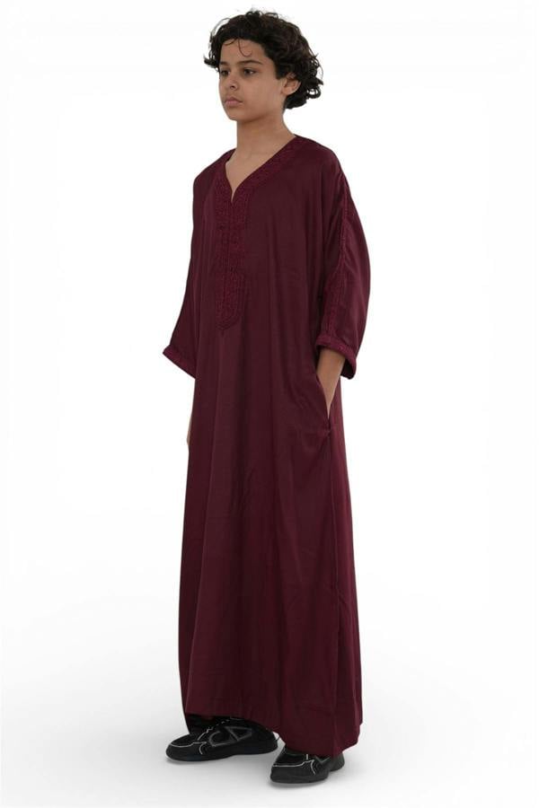 Infinity Leather Kid's Boys Moroccan Thobe Jubba Robe Eid Djellaba Gandoura - K-HM62