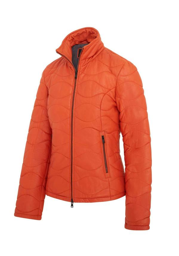 Infinity Leather Womens Puffer Quilted Bomber Leather Jacket - Hamar