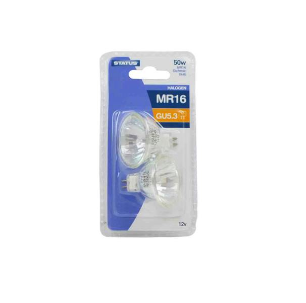 Status 10 X Status 50W MR16 Halogen Dichroic Light Bulbs