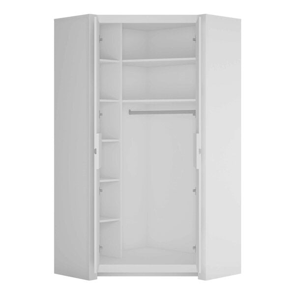 Wyld Haus Vienna Alpine White Corner Wardrobe 2 Door