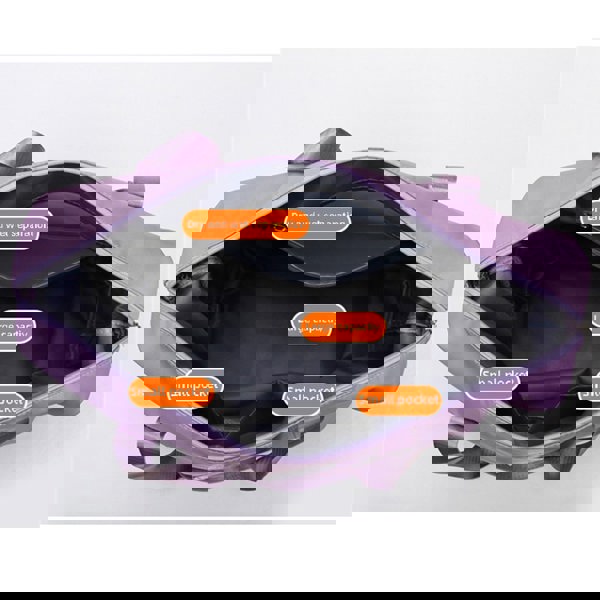 Anymom Mommy Baby Changing Bag Pink Waterproof Handbag Expandable Size With Zipper