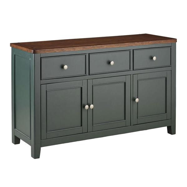 Statement Furniture Queensbury Large Sideboard with Oak Top, 3 Doors and Drawers