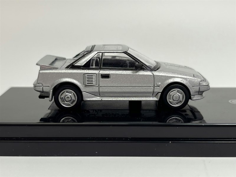 Paragon 1985 Toyota MR2 MK1 Super Silver Metallic LHD 1:64 Scale 55363