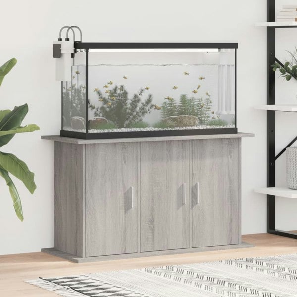 Berkfield Aquarium Stand Grey Sonoma 101x41x58 cm Engineered Wood