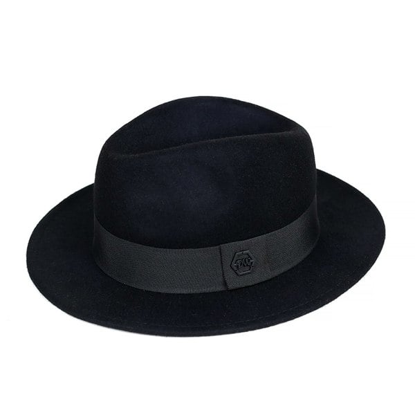 David WeJ Wool Fedora Hat - Black