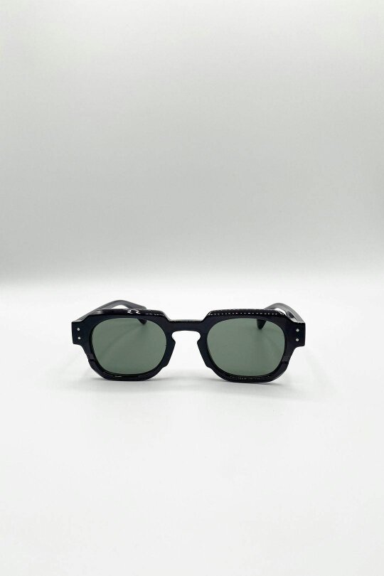 SVNX Angular Wayfarer Sunglasses In Grey