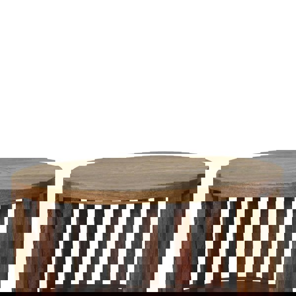 Artisan Furniture Solid Wood Ariella Double Shelf Oak-ish Bedside