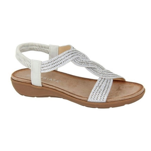 Cipriata Womens/Ladies Josetta Sparkle Sandals - Silver