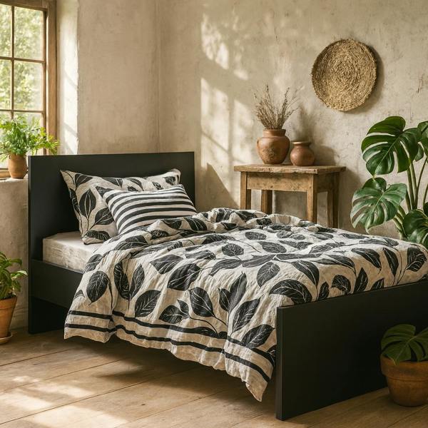 Wyld Haus Budapest 3ft Single Black Wooden Bed Frame