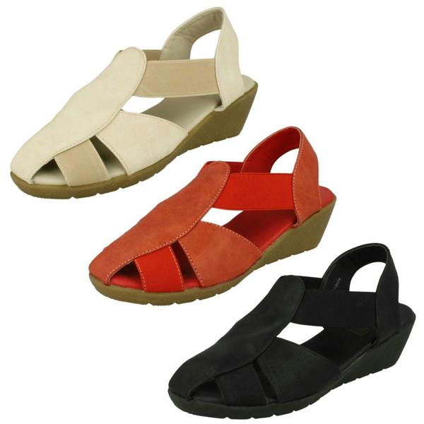 Down to Earth Ladies Casual Down To Earth Sling Back Wedge Sandal