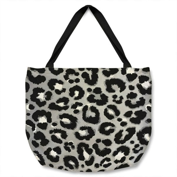 Benjamin Tate Design Silver Leopard Print Tote bag