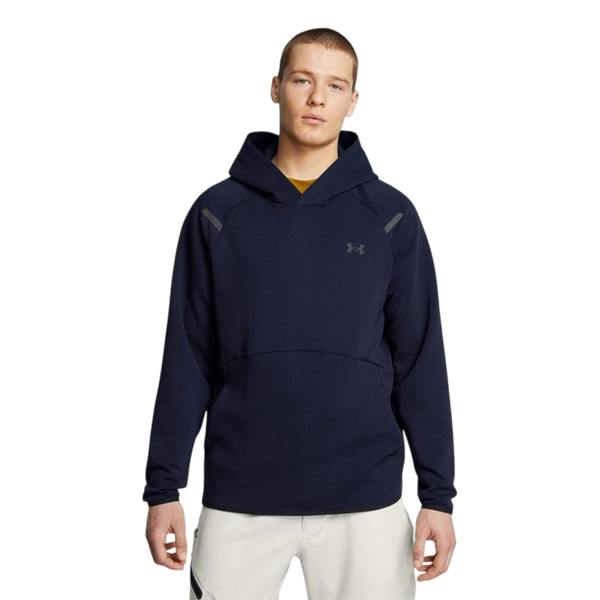 Under Armour Mens Essential Fleece Raglan Hoodie - Navy Blue - 