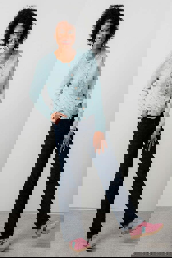 Lily & Me Strachan Stretch Cord Wide Leg Trouser Navy