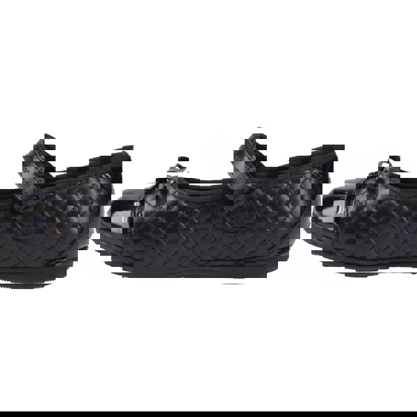 Hush Puppies Lottie Leather Girls's Black Ballet Flats