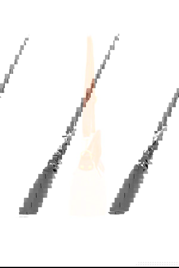 Kitise Compact Two-Tone Handbag with Top Handles and Strap