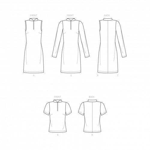 Simplicity Sewing Pattern 9328, Dresses, Tops for Women, H5 (6-8-10-12-14) - Easy