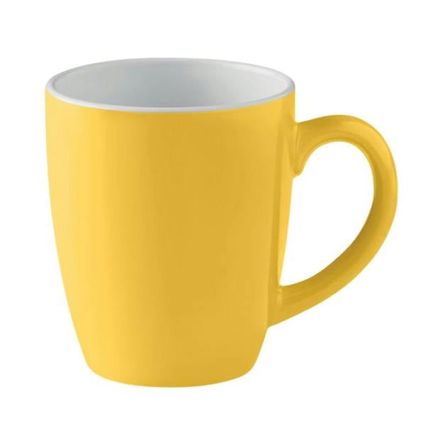 MidOcean Trent Coloured Ceramic Mug - Yellow/White - 