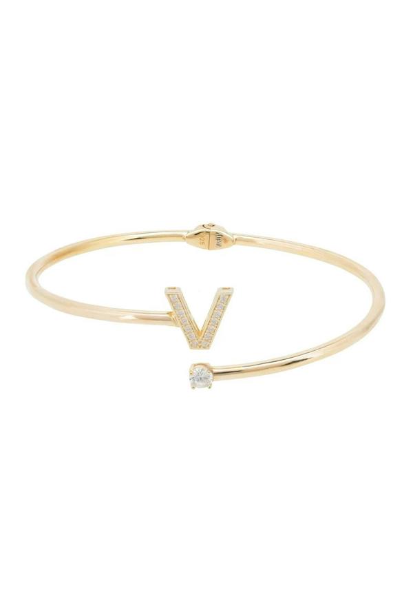 Initial Bangle Gold V - LATELITA Bracelets