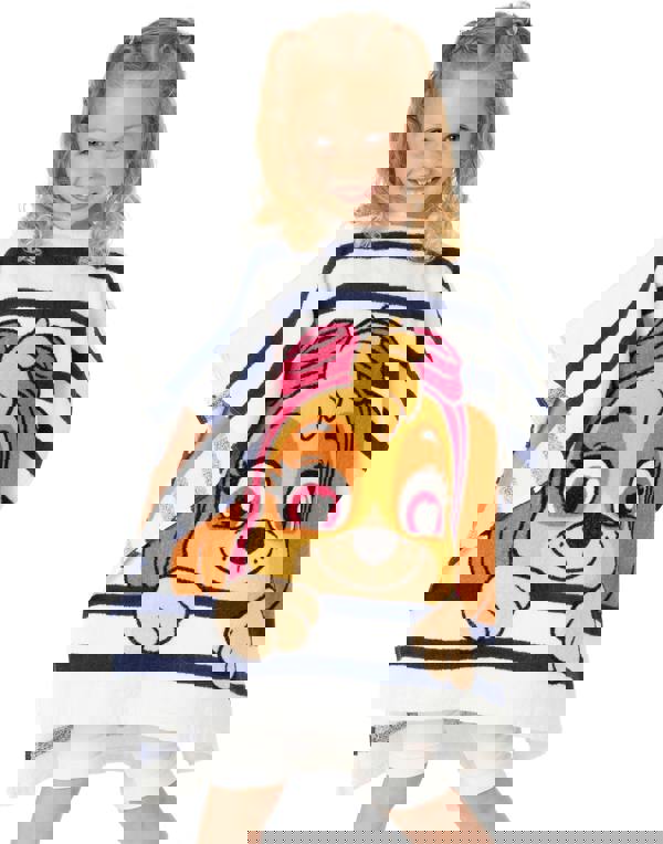 Paw Patrol Girls Multicoloured Skye Placement Graphic Poncho Towel (One Size)