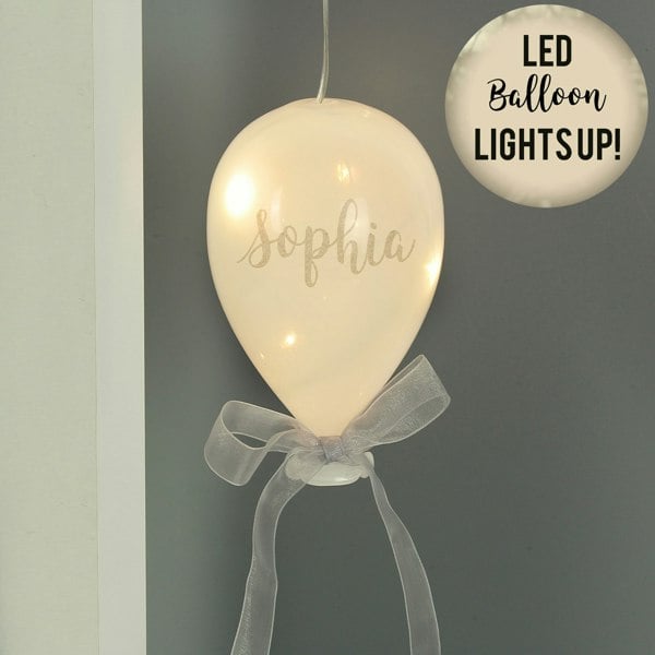 Personalised Memento Company Personalised Message LED Hanging Glass Balloon