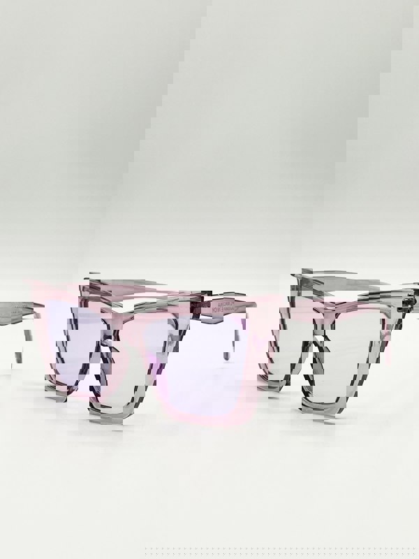 SVNX Oversized angular cateye sunglasses in Purple