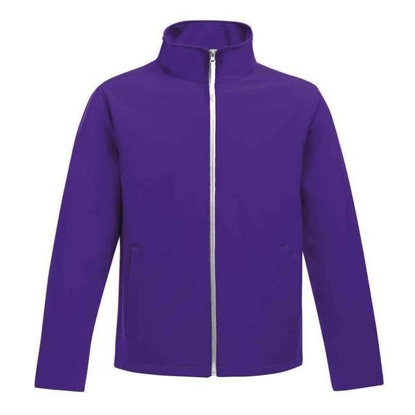 Regatta Standout Mens Ablaze Printable Soft Shell Jacket - Vibrant Purple/Black - 