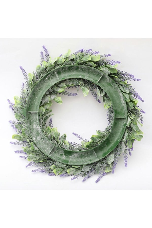 Living and Home Artificial Lavender Flower Wreath Front Door Hanging Decoration Christmas Decoration