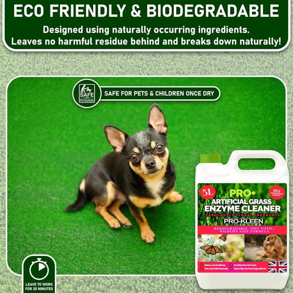 ProKleen Pro-Kleen ProBio Artificial Grass Cleaner Probiotic Based Deodoriser Odour Eliminator Floral 10L