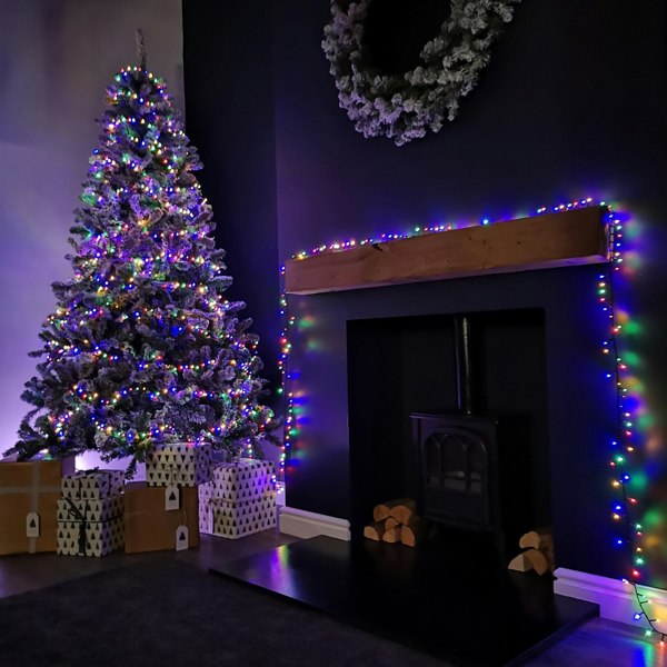 Samuel Alexander 6m Treebrights Christmas Lights with 240 LEDs in Multi-Coloured with Timer