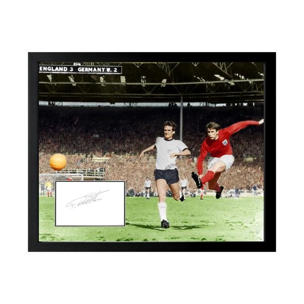 Geoff Hurst Signed England Cut Deluxe Mount Frame
