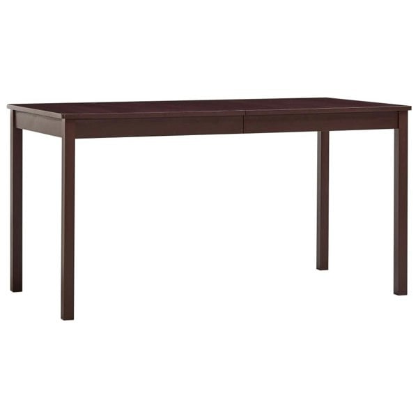 Berkfield Dining Table Dark Brown 140x70x73 cm Pinewood