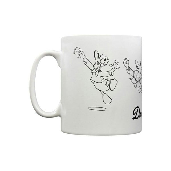 Disney Sketch Donald Duck Mug - White