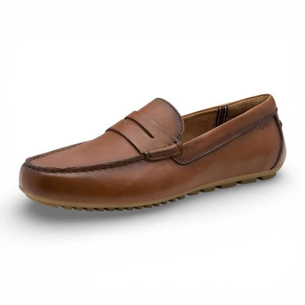 Tamaris Men's Brown Leather Moccasin Loafers