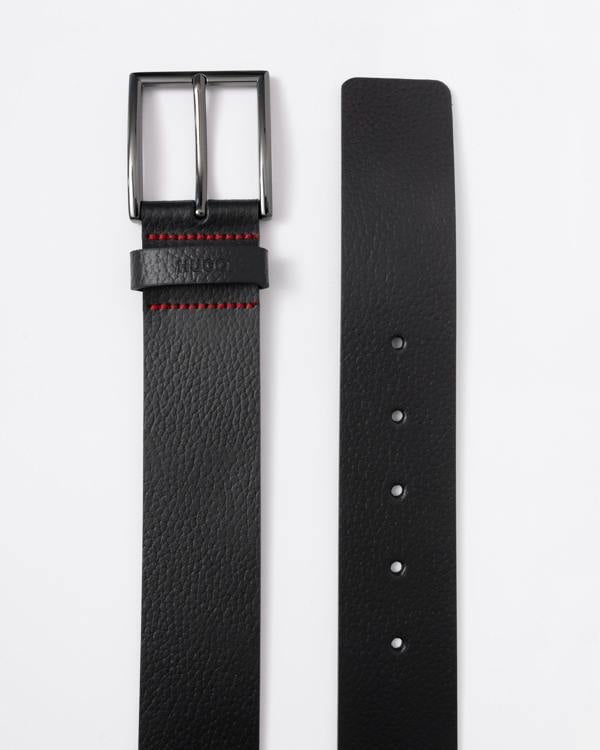 HUGO Giaspo-GR Mens Leather Belt - Black 002