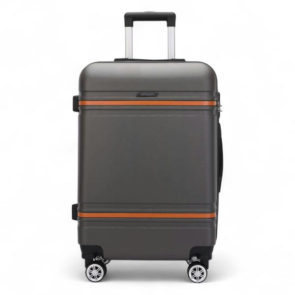 Infinity Luggage Hard Shell Modern Dual 4 Wheel Luggage Suitcase Set