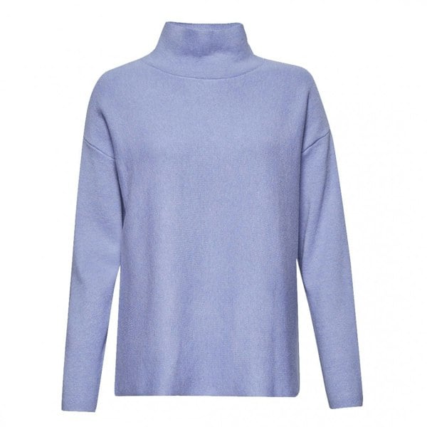 Great Plains Mikita Milano Polo Neck Womens Jumper - Wisteria Blue
