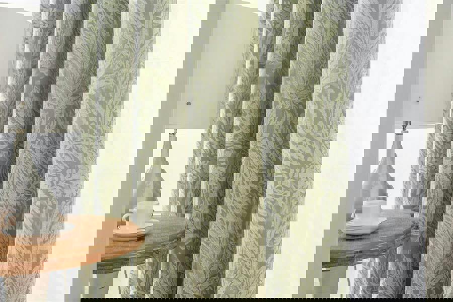 Luxury Living Chenille Jacquard Lined Ring Top Eyelet Curtains