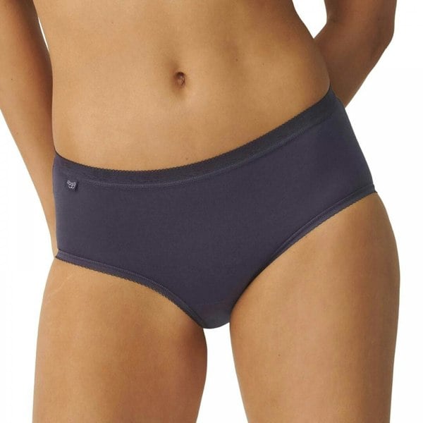 Sloggi Basic 3 Pack Midi Brief, Grey / Ink Grey / Sky