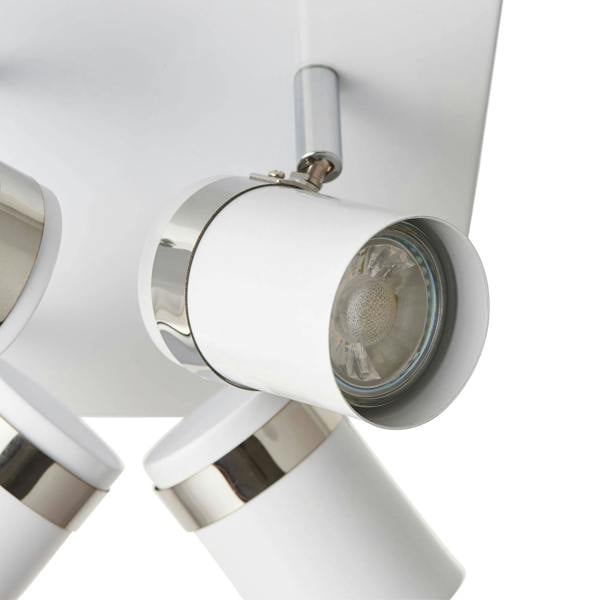Pagazzi Lighting Camden 4 Light White Ceiling Spotlight Plate