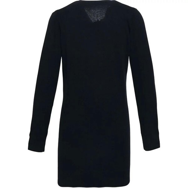 Premier Womens/Ladies Longline V Neck Cardigan - Black