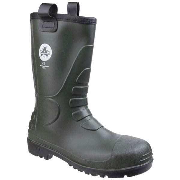 Amblers Safety FS97 PVC Rigger Men's Safety Boots in Green