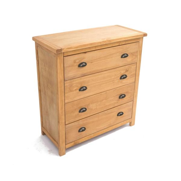 Cabinet Bits Lugo 4 Drawer Chest of Drawers Brass Cup Handle