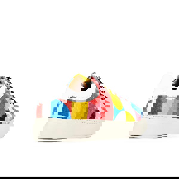 Embassy London Sun City - Groovy - Men's white sole trainer in eye catching soft leather