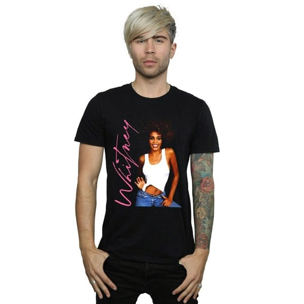 Whitney Houston Mens Whitney Smile T-Shirt - Black